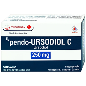 Viên nén pendo-Ursodiol C 250mg điều trị xơ gan mật nguyên phát (3 vỉ x 10 viên)