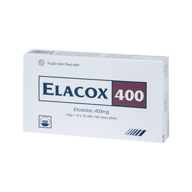 Thuốc Elacox 400 Điều Trị Triệu Chứng Thoái Hoá Khớp, Viêm Khớp Dạng Thấp Cấp Hay Mạn Tính (Hộp 1 Vỉ X 10 Viên)