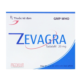 Thuốc Zevagra 20mg điều trị rối loạn cương dương (1 vỉ x 2 viên)