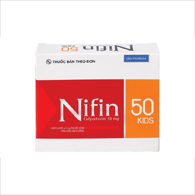 Thuốc Nifin 50 Kids DHG điều trị viêm phổi cấp tính, nhiễm khuẩn nhẹ (24 Gói x 1.5g)