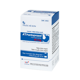 Thuốc A.T Pantoprazol inj điều trị loét dạ dày tá tràng, trào ngược dạ dày (3 lọ)