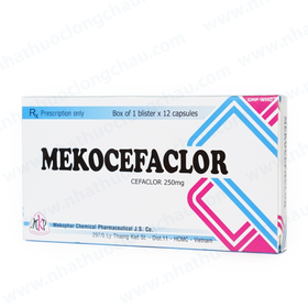 Thuốc Mekocefaclor 250mg Điều Trị Viêm Họng, Viêm Phế Quản, Viêm Admidan (Hộp 1 Vỉ X 12 Viên)