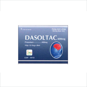 Thuốc Dasoltac 400mg/8ml điều trị thiếu máu não, chứng nói khó ở trẻ nhỏ (24 ống x 8ml)