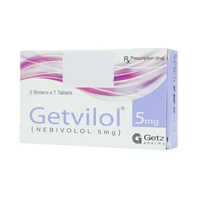 Thuốc Getvilol 5mg Getz điều trị tăng huyết áp vô căn (2 vỉ x 7 viên)