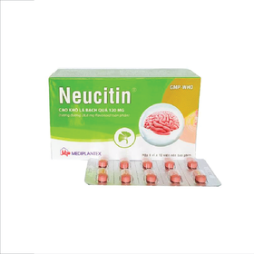 Thuốc Neucitin 120mg Mediplantex điều trị chứng suy giảm trí nhớ (6 vỉ x 10 viên)