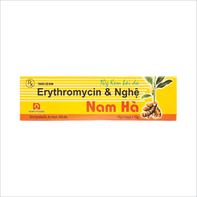 Kem bôi da Erythromycin &amp; Nghệ Nam Hà điều trị mụn nhọt, trứng cá (10g)