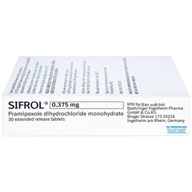 Thuốc Sifrol 0.375mg Boehringer điều trị bệnh parkinson (3 vỉ x 10 viên)