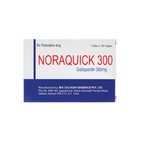 Thuốc Noraquick 300 hỗ trợ điều trị động kinh và đau thần kinh (Hộp 10 viên)