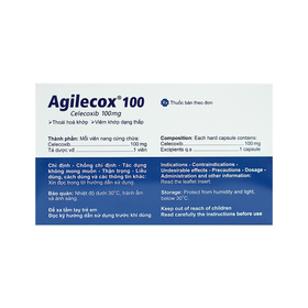 Thuốc Agilecox 100 Agimexpharm điều trị thoái hoá khớp, viêm khớp dạng thấp (2 vỉ x 10 viên)