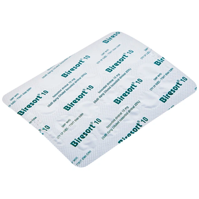 Thuốc Biresort 10 Bidiphar phòng và điều trị cơn đau thắt ngực, suy tim sung huyết (3 vỉ x 20 viên)