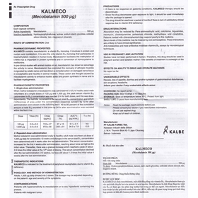 Thuốc Kalmeco hỗ trợ điều trị các bệnh thần kinh ngoại biên do thiếu hụt vitamin B12 (Hộp 100 viên)