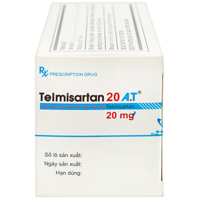 Thuốc Telmisartan 20 A.T điều trị tăng huyết áp (10 vỉ x 10 viên)