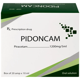 Thuốc Pidoncam 1200mg/5ml đều trị triệu chứng chóng mặt (Hộp 20 ống)