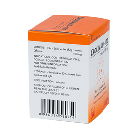 Bột Crocin Kid 100mg Pymepharco điều trị viêm phổi, viêm xoang, viêm họng (25 gói)