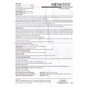 Viên nén Neni 800 DHG điều trị triệu chứng chóng mặt, nhức đầu, mê sảng nặng (3 vỉ x 10 viên)