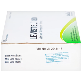 Thuốc Levistel 80mg hỗ trợ điều trị tăng huyết áp, suy tim (Hộp 28 viên)