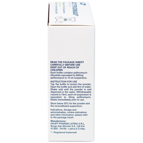 Bột pha hỗn dịch uống Zitromax 200mg/5ml điều trị các chứng nhiễm khuẩn (15ml)