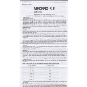 Thuốc Mecefix-B.E 150mg điều trị nhiễm khuẩn đường tiết niệu, viêm tai giữa (2 vỉ x 10 viên)