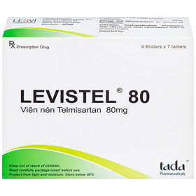 Thuốc Levistel 80mg hỗ trợ điều trị tăng huyết áp, suy tim (Hộp 28 viên)