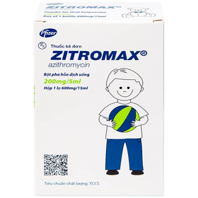 Bột pha hỗn dịch uống Zitromax 200mg/5ml điều trị các chứng nhiễm khuẩn (15ml)