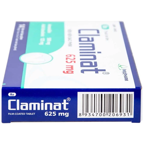 Thuốc Pms Claminat 625mg điều trị nhiễm khuẩn tai mũi họng (14 viên)