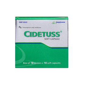 Thuốc Cidetuss điều trị các trường hợp ho (10 vỉ x 10 viên)