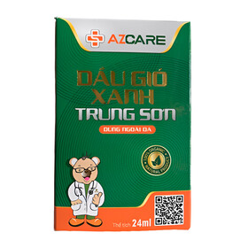 Dầu gió xanh Trung Sơn hỗ trợ giảm đau nhức, đau đầu, cảm cúm (24ml)