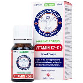 Thực phẩm bảo vệ sức khoẻ BioAmicus Vitamin K2 + D3 (10ml)