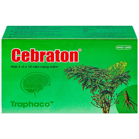 Thuốc Cebraton phòng và điều trị suy giảm trí nhớ (5 vỉ x 10 viên)