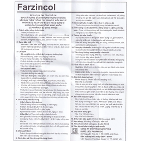 Thuốc Farzincol 10mg bổ sung kẽm, trị thiếu kẽm (10 vỉ x 10 viên)