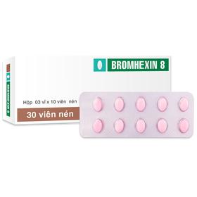 Thuốc Bromhexin 8 Điều Trị Rối Loạn Tiết Dịch Phế Quản Trong Viêm Phế Quản Cấp Tính (Hộp 3 Vỉ X 10 Viên)