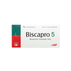Thuốc Biscapro 5 mg Điều Trị Tăng Huyết Áp, Đau Thắt Ngực (Hộp 3 Vỉ X 10 Viên)