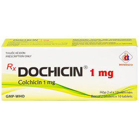 Thuốc Dochicin 1mg điều trị bệnh gút cấp tính (hộp 2 vỉ x 10 viên)