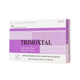 Thuốc Trimoxtal điều trị nhiễm trùng vùng miệng, đường hô hấp (2 vỉ x 7 viên)