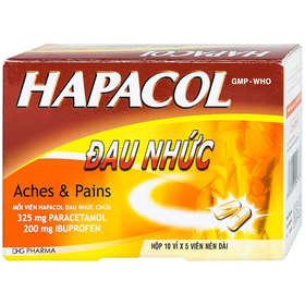 Thuốc Hapacol Đau Nhức giảm đau, kháng viêm (10 vỉ x 5 viên)