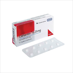 Thuốc Carsantin 6.25mg Hasan điều trị tăng huyết áp vô căn (3 vỉ x 10 viên)
