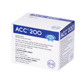 Thuốc ACC 200 Tiêu Nhầy Trong Bệnh Phế Quản-Phổi Cấp Và Mãn Tính (Hộp 50 Gói)