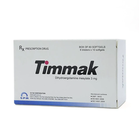 Thuốc Timmak 3mg điều trị chóng mặt, đau nửa đầu (6 vỉ x 10 viên)