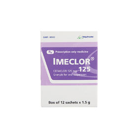 Thuốc cốm Imeclor 125 Imexpharm điều trị nhiễm khuẩn đường hô hấp, đường tiết niệu (12 gói)