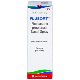 Thuốc xịt mũi Flusort 50mcg Glenmark điều trị viêm mũi dị ứng (120 liều)