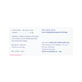 Thuốc Captopril Stada 25mg Cap trị tăng huyết áp, suy tim sung huyết (10 vỉ x 10 viên)