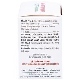 Thuốc Morinda Citrifolia Domesco điều trị đau nhức, sưng khớp, tăng huyết áp (50 viên)