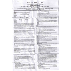 Thuốc Tanatril Tablets 10mg Tanabe điều trị tăng huyết áp vô căn (10 vỉ x 10 viên)