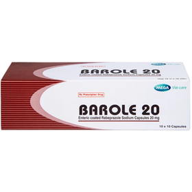 Thuốc Barole 20mg điều trị viêm loét do trào ngược dạ dày - thực quản (10 vỉ x 10 viên)