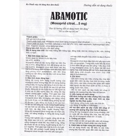 Thuốc Abamotic 5mg Phương Đông điều trị triệu chứng khó tiêu, ợ hơi, đầy bụng hộp 30 gói x 0,5g