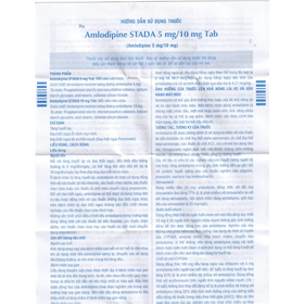 Thuốc Amlodipine Stada 10mg Tab điều trị tăng huyết áp, đau thắt ngực (10 vỉ x 14 viên)