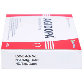 Thuốc Agidopa 250mg điều trị tăng huyết áp (2 vỉ x 10 viên)