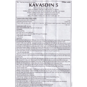 Thuốc Kavasdin 5mg hỗ trợ điều trị tăng huyết áp (Hộp 100 viên)
