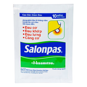 Cao dán Salonpas giảm đau, kháng viêm (gói x 10 miếng)