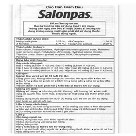 Cao dán Salonpas giảm đau, kháng viêm (gói x 10 miếng)